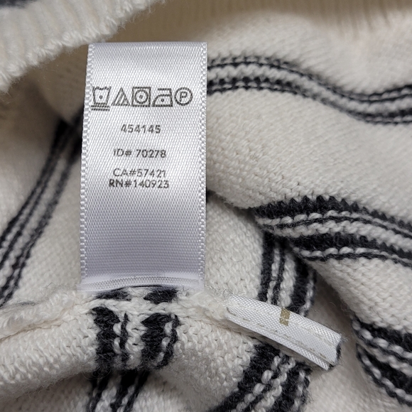 Lou & Grey Knit Cashmere Striped Hooded sweater Small - Picture 7 of 14